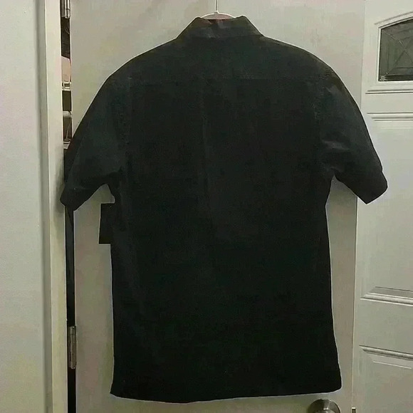 J Ferrar men's Black short sleeve shirt - Picture 3 of 4